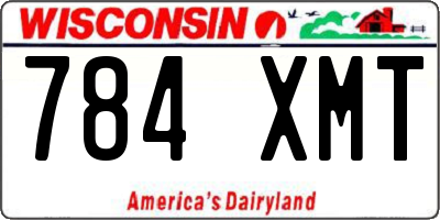 WI license plate 784XMT