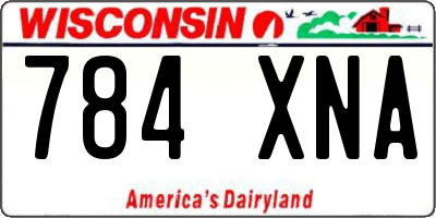 WI license plate 784XNA