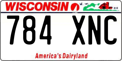 WI license plate 784XNC