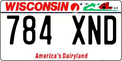 WI license plate 784XND