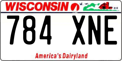WI license plate 784XNE