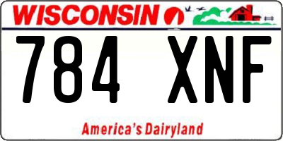 WI license plate 784XNF
