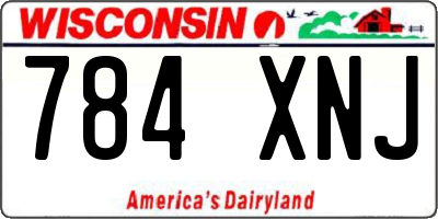 WI license plate 784XNJ