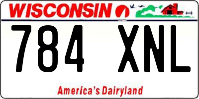 WI license plate 784XNL