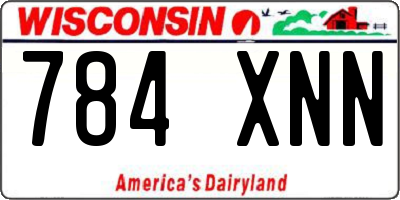 WI license plate 784XNN