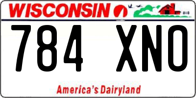 WI license plate 784XNO