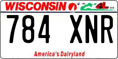 WI license plate 784XNR