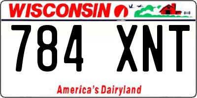 WI license plate 784XNT