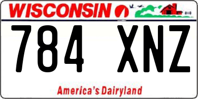 WI license plate 784XNZ