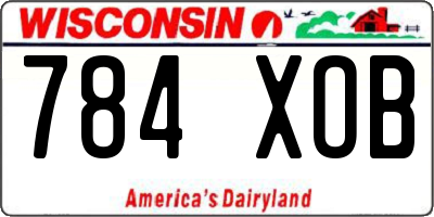 WI license plate 784XOB