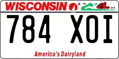 WI license plate 784XOI