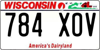 WI license plate 784XOV