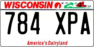 WI license plate 784XPA