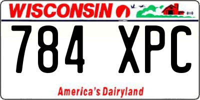 WI license plate 784XPC