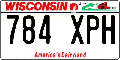 WI license plate 784XPH