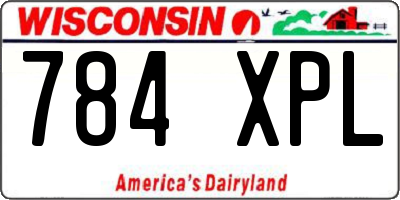 WI license plate 784XPL