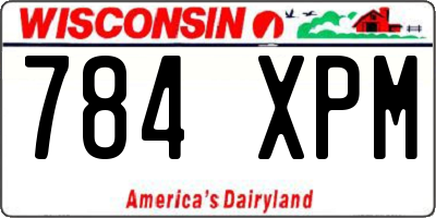 WI license plate 784XPM