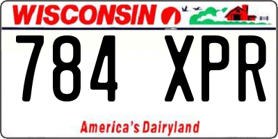 WI license plate 784XPR