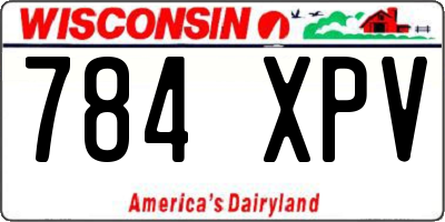 WI license plate 784XPV
