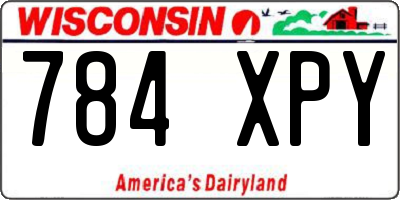 WI license plate 784XPY