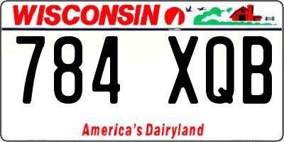 WI license plate 784XQB