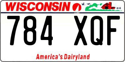 WI license plate 784XQF