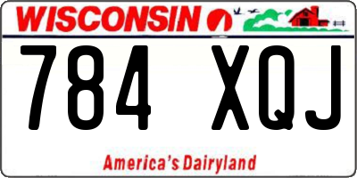 WI license plate 784XQJ