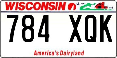 WI license plate 784XQK