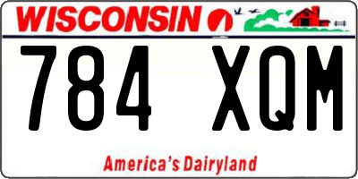 WI license plate 784XQM