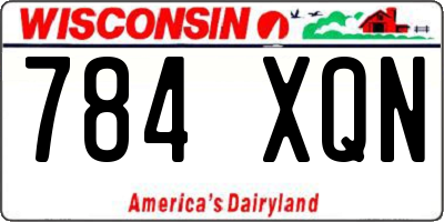 WI license plate 784XQN