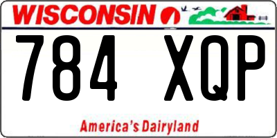WI license plate 784XQP