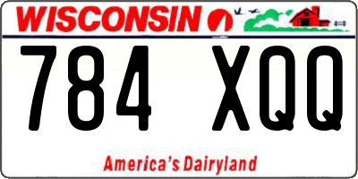 WI license plate 784XQQ