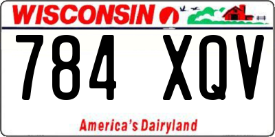 WI license plate 784XQV