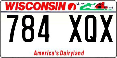 WI license plate 784XQX
