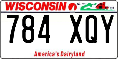WI license plate 784XQY
