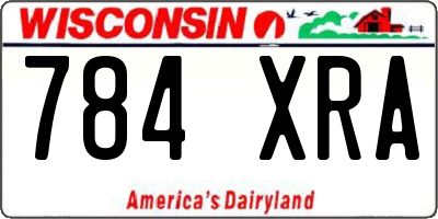 WI license plate 784XRA