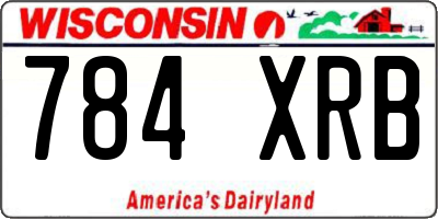 WI license plate 784XRB