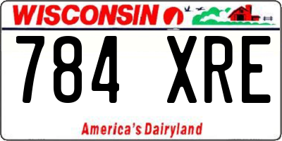 WI license plate 784XRE