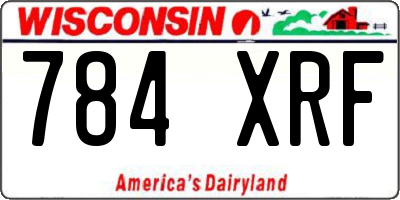 WI license plate 784XRF