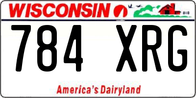 WI license plate 784XRG