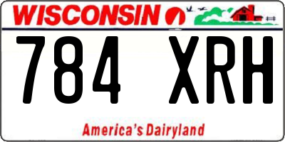 WI license plate 784XRH