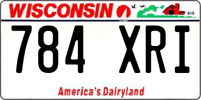 WI license plate 784XRI
