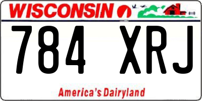WI license plate 784XRJ