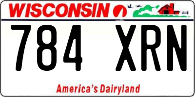 WI license plate 784XRN