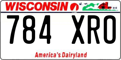 WI license plate 784XRO