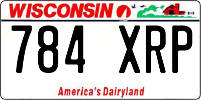 WI license plate 784XRP