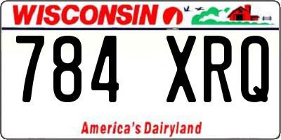 WI license plate 784XRQ