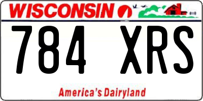 WI license plate 784XRS