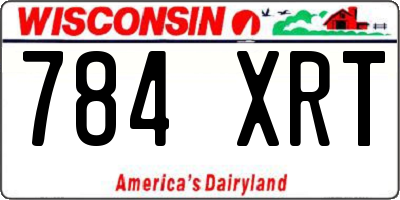 WI license plate 784XRT