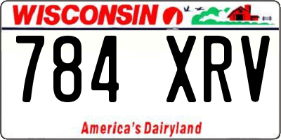 WI license plate 784XRV